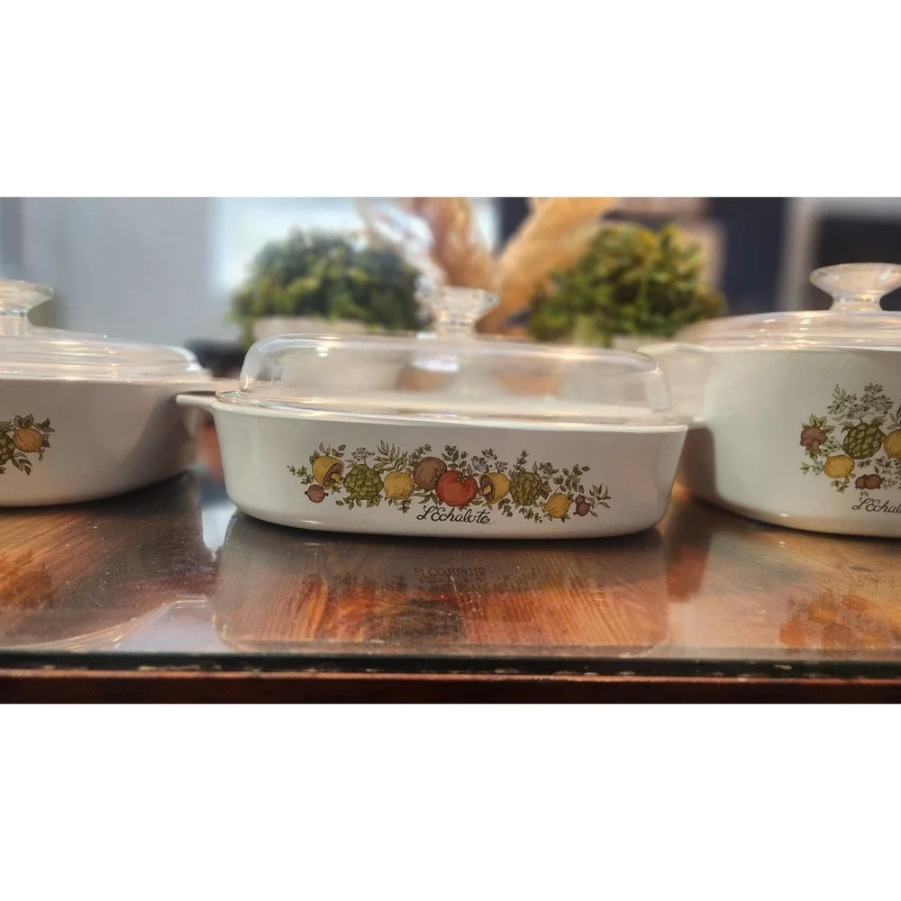 CorningWare L'Echalote La Marjolaine Casserole Set Cottagecore Grandmacore‎